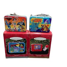 VTG Hallmark Keepsake Lunch Box Ornaments Scooby-Doo Howdy Doody Super Man Lot picture