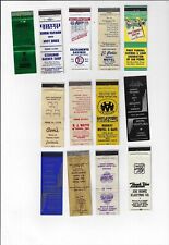 Lot of 13 Less Than Perfect FS Matchbook covers Towns in California Motels Shops picture