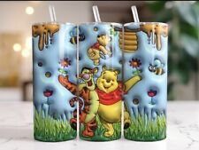 Disney Inspired Winnie The Pooh & Tigger 20 oz. Steel Tumbler picture