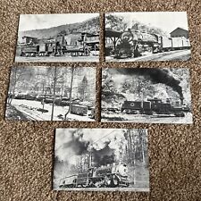 Mary Jayne’s Specialties vintage train postcards, Lot Of 5 picture