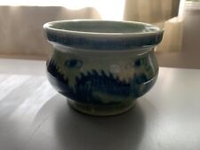 Old Porcelain Incense Burner With Dragon Vintage picture