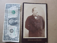RARE 1880 Period Antique Victorian Cabinet Photo, PRESIDENT GROVER CLEVELAND picture