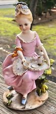 Vintage 1960’s Italy House of Goebel Period Woman Drinking Tea Figurine picture