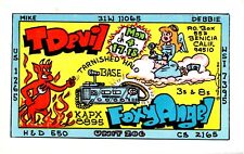 Squeaky QSL CB Radio Card #841 T-Devil Foxy Angel Tarnished Halo Base KAPX-8895 picture