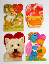 Lot 4 Vintage 1960s Hallmark Mouse, Turtles, Bunnies, Dog Valentine Cards picture