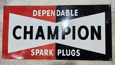 CHAMPION SPARK PLUGS 48 X  24 INCHES  ENAMEL SIGN picture