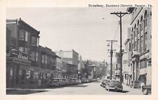 Bangor PA Pennsylvania Broadway Main Street Downtown 1940s Vtg Postcard B37 picture