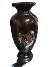 Vintage Japanese Art Floral Bird Vase 17 Inches Tall No scratches or dents  picture