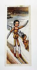 Empty Box Cross Country Ski Skier Female Woman Wood Puppet Vtg Container picture