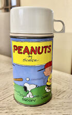 VINTAGE 1960'S PEANUTS GANG CHARLES SCHULTZ THERMOS MUG SNOOPY CHARLIE BROWN picture
