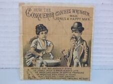 c1880s The Conqueror Clothes Wringer Metamorphic Advertising Trade Card picture