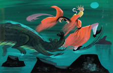 Mary Blair Peter Pan Captain Hook Crocodile Disney Concept Art Poster picture