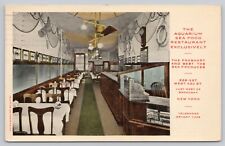New York City NY, Aquarium Seafood Restaurant Advertising, Vintage Postcard picture