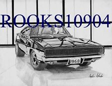 1968 Dodge Charger MUSCLE CAR ART PRINT picture