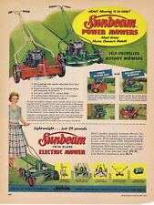 1957 Vintage Ad - SUNBEAM ROTARY & ELECTRIC MOWERS picture