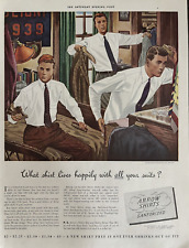 1938 Arrow Shirts Sanforized Shrunk Derby Dot Ties Cluett Peabody & Co VTG Ad picture