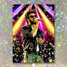 George Michael Holographic Headliner Sketch Card Limited 3/5 Dr. Dunk Signed picture