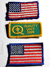 Boy Scouts * ( 2 ) American Flags * ( 1 ) Quality Unit 1988 *  2-3/8