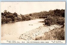 Nora Springs Iowa IA Postcard RPPC Photo The Picturesque Shell Rock c1910's picture