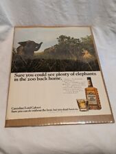 1971 Canadian Lord Calvert: Plenty of Elephants In the Zoo Vintage Print Ad 13