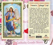 St. Uriel - Novena to Saint. Uriel the Archangel  - Laminated Holy Card - 535E picture