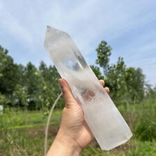 3.56LB Natural Clear Quartz Tower Obelisk Cystal Wand Point Reiki Healing picture