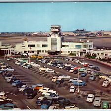 c1950s Burbank CA Lockheed Air Terminal Los Angeles Parking Lot Car Airport A218 picture