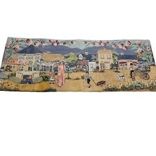 Vintage Victorian Village Dresser Scarf Table Runner Tapestry Children Town picture