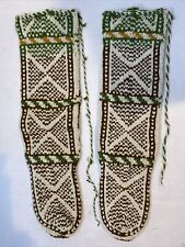 Vintage Knitting/leather Shoes Native American Indian? Shoes picture