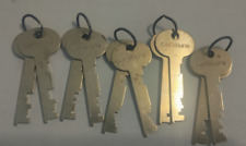Lot of 10 Vintage LeFebure Brass Safety Deposit Box Keys 5 Matched Sets of 2 Key picture