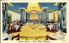 1940. EMPIRE ROOM, RICE HOTEL. HOUSTON, TX POSTCARD DB31 picture