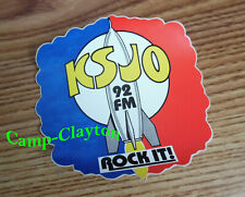 Vtg 80s KSJO 92 92.3 FM Radio Bumper Sticker San Jose CA Rock n Roll picture