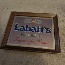 Vintage Labatt’s Imported From Canada Beer Mirror Sign - 17” x 14” picture