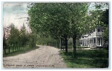 1908 A Shady Drive At Upper Canadensis Pennsylvania PA, Dirt Road Postcard picture