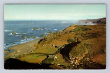 Brookings OR-Oregon, Scenic Natural Garden, Rocky Coastline, Vintage Postcard picture