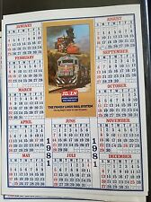 1981 SCL L&N Railroad Calendar -  Seaboard Coast Line Louisville & Nashville RR picture