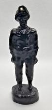 Coal Miner Figurine With Helmet Handcrafted From Coal picture