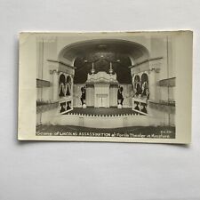 Scene Of Lincoln's Assassination At Ford's Theater Miniature RPPC Photo Postcard picture