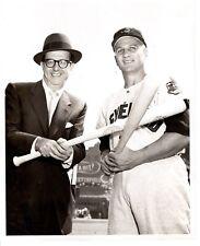 1958 Orig Photo Baseball AL ROSEN Cleveland Indians & PHIL SILVER Comedian  picture