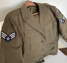 Post WWII US. 1945 Ike Jacket wool Army Air Force Enlisted Collectible History picture