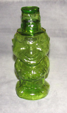 Tiara Indiana Glass Vintage W C FIELDS MOUNTAINEER MAN Green Tumble Up Decanter picture