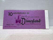 1972 Disney Disneyland Admission Ticket Book Not Complete 10 Adventures s80-2 picture