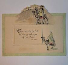 Vintage 1933 Die Cut Christmas Card with Full Calendar Pad The Three Wise Men picture