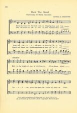 UNIVERSITY OF NORTH CAROLINA Vntg Song Sheet c1932 