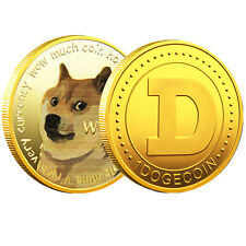 Dogecoin Challenge Coin Gold Plated Crypto Currency Doge Coin Commemorative Coin picture