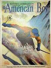 Original  1939 American Boy Magazine Cover: Winter Sports picture