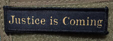 1x4 Justice Is Coming Tombstone Morale Patch Tactical Military USA  Army Flag picture