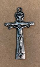 Vintage Religious Jesus Christ Cross Pendant 