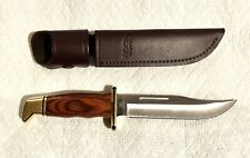 BUCK 119 Hunting Knife - Cocobolo Handle with Brass Guard & Pommel - 420HC - USA picture
