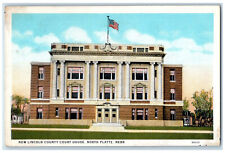1928 New Lincoln County Court House, North Platte Nebraska NE Postcard picture